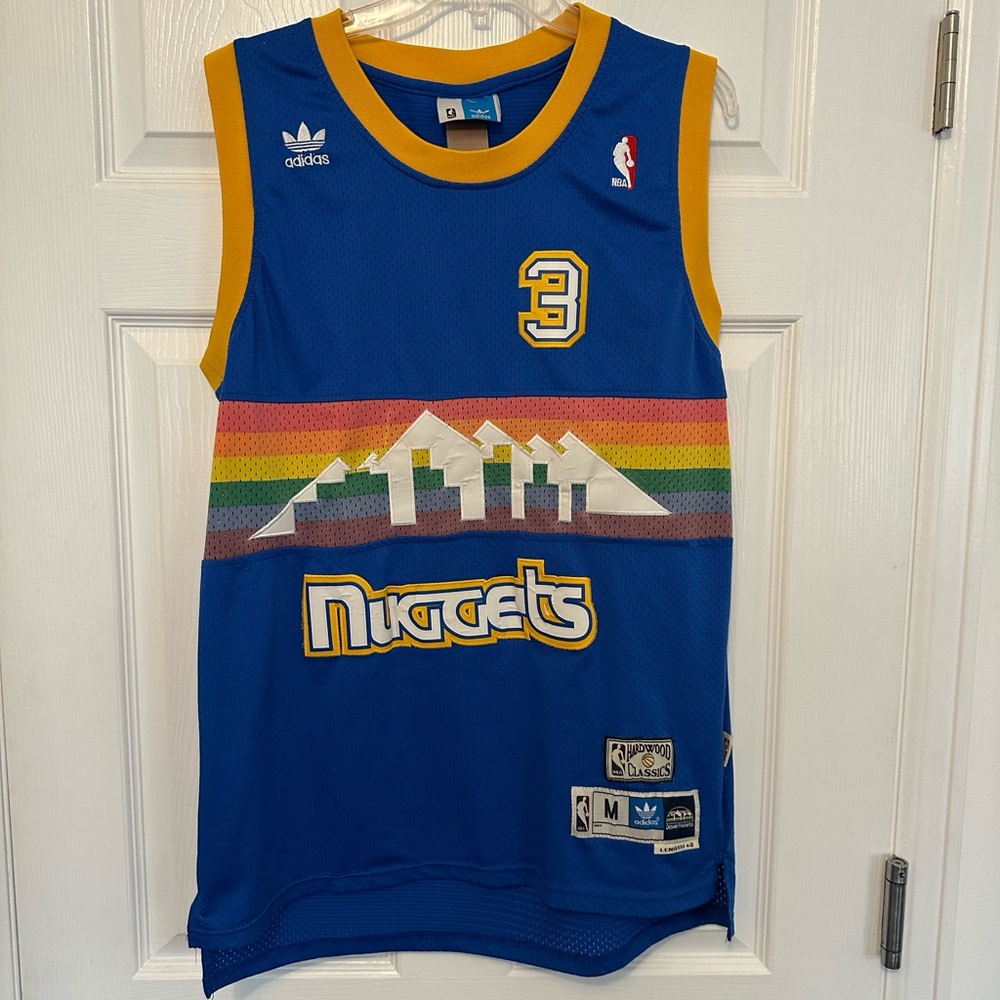 Vintage Allen Iverson Denver Nuggets Away Adidas Jersey Men’s Medium #3
